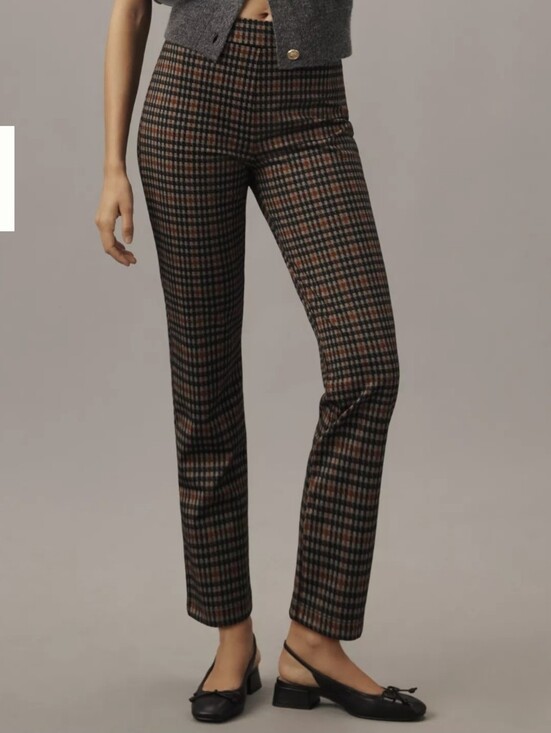 Sanctuary Pants - Sanctuary X Anthropologie-"Carnaby" Kick Crop Gordon Plaid Pants-Size Medium